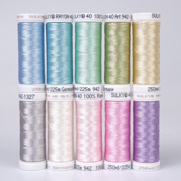 SULKY RAYON 40 - SWEET PASTELS (10x 225m Snap Spulen)