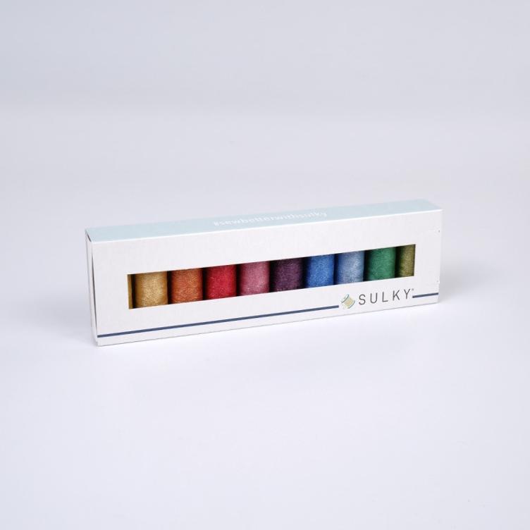 SULKY POLY SPARKLE 30 - Glittering Colour Wheel (10x 265m Snap Spulen) - 0