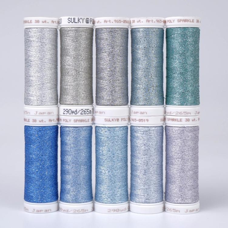 SULKY POLY SPARKLE 30 - Frozen Sea (10x 265m Snap Spulen)