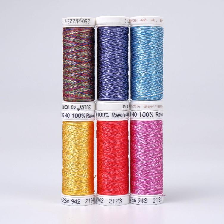 SULKY RAYON 40 - BESTSELLER MULTICOLOR (6x 225m Snap Spulen)