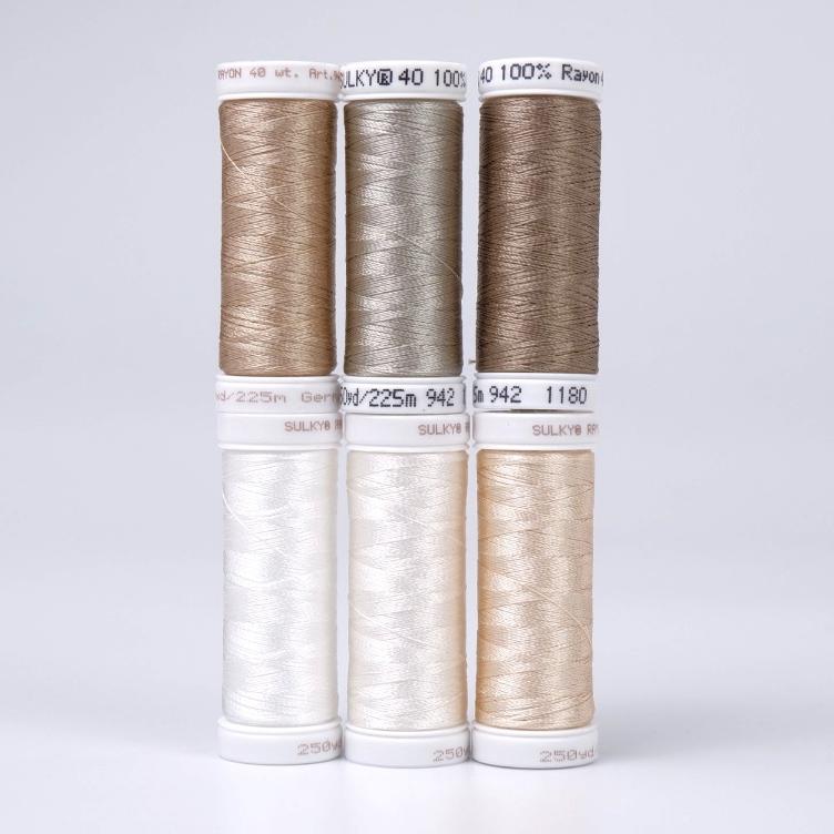 SULKY RAYON 40 - NEUTRALS (6x 225m Snap Spulen)