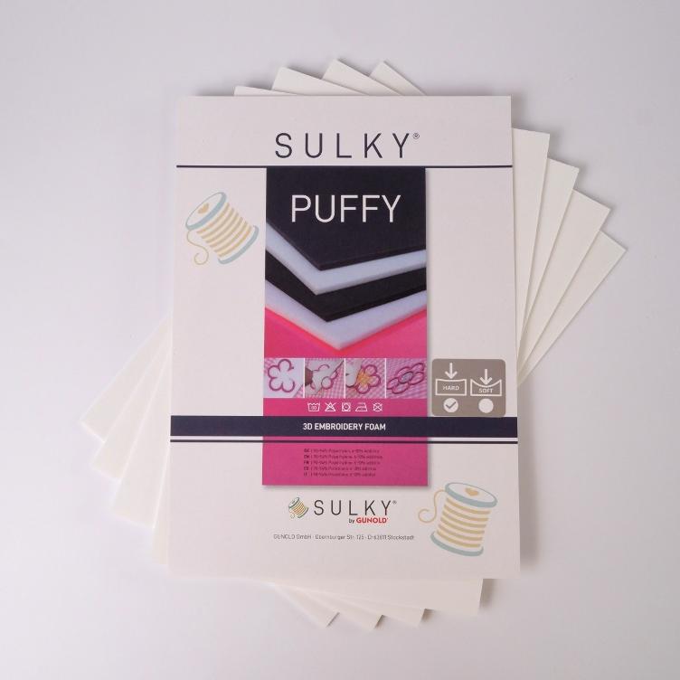 SULKY PUFFY hard 3mm schwarz, 4 Bögen 20cm x 30cm