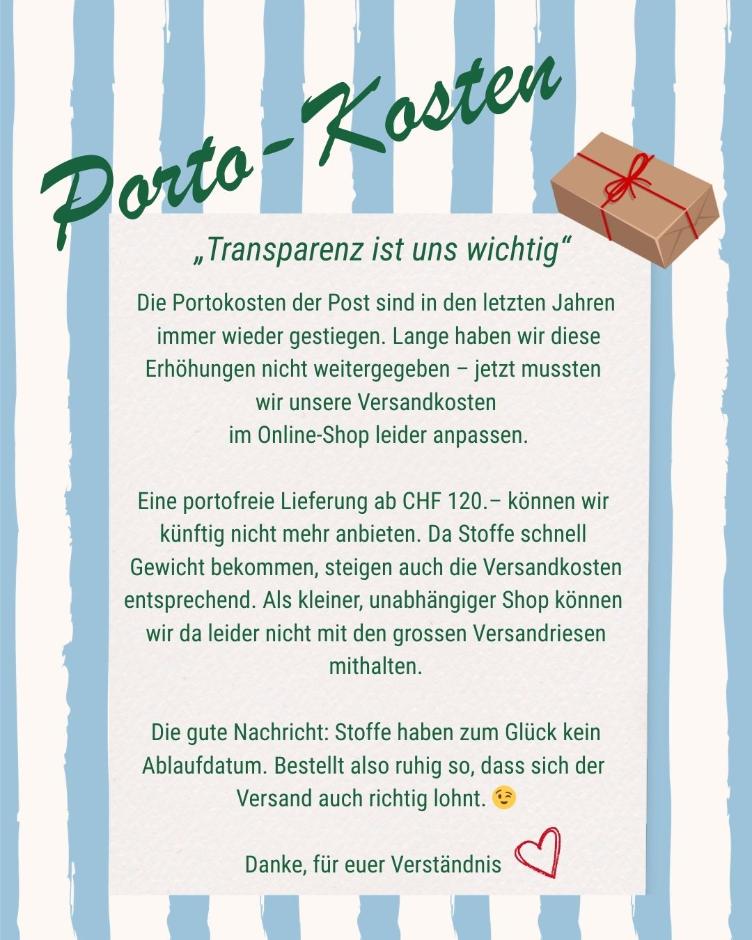 Anpassung Portokosten