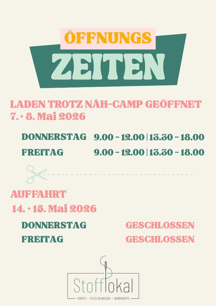 Öffnungszeiten Näh-Camp Disentis