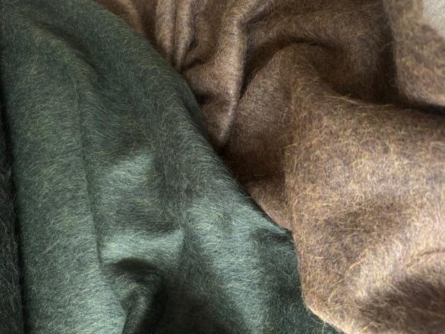 Wolle mit Alpaca, Olive/Braun