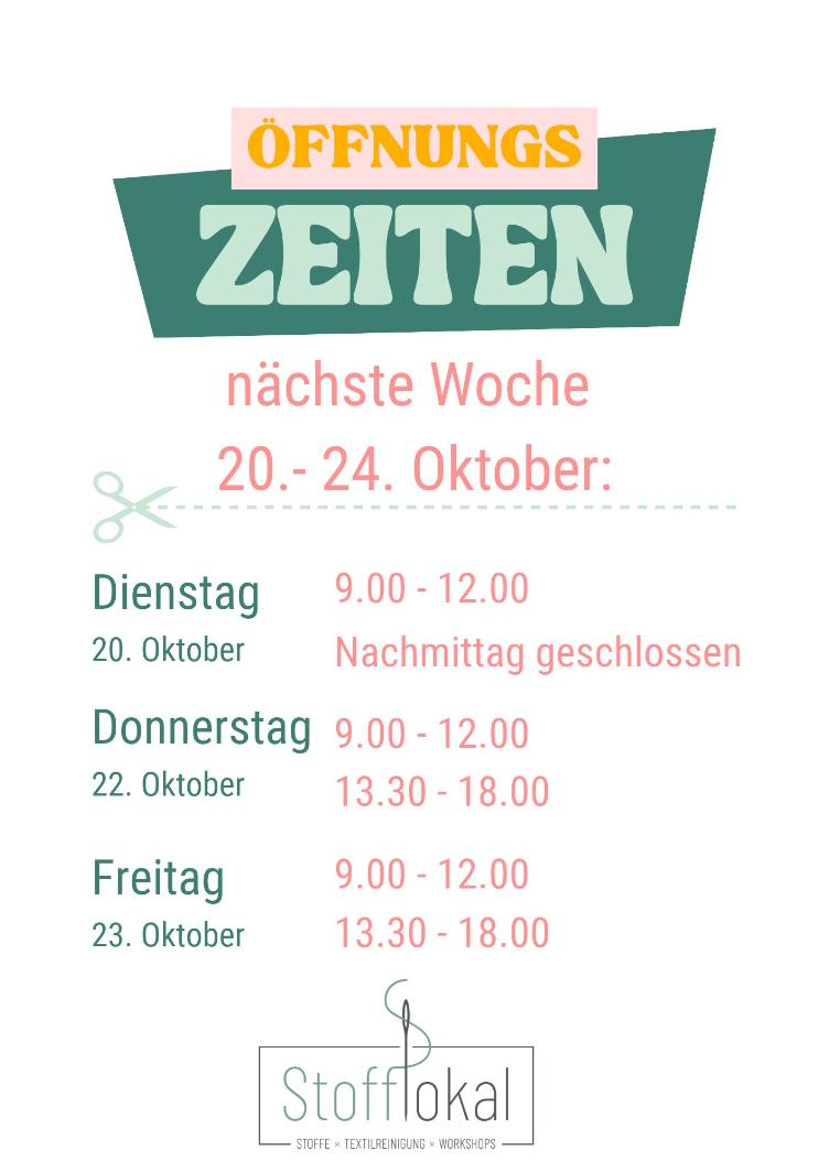 Öffnungszeiten | 20. - 24. Oktober
