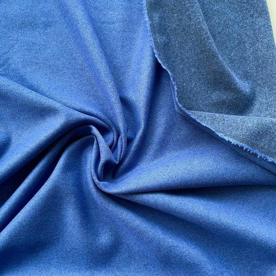 Abseitenfischgrat, Blau/Schwarz