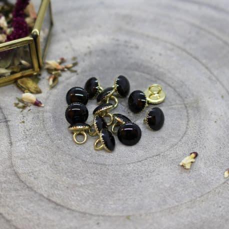 Atelier Brunette Knopf Gem | Black 15mm