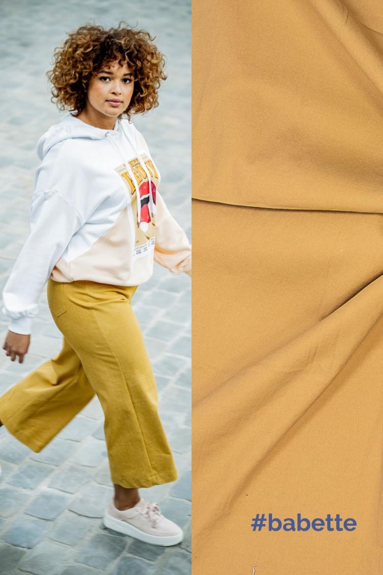 #babette (Hose), Jeansstoff Baumwolle mit leichtem Strech, Sunflower / Ocker