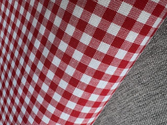 Baumwolle Karo Rot/Weiss