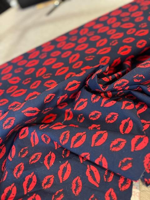 Baumwolle Navy, `Kiss`