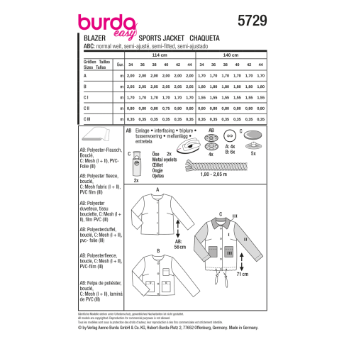 burda easy, Bouclé Jacke - 1