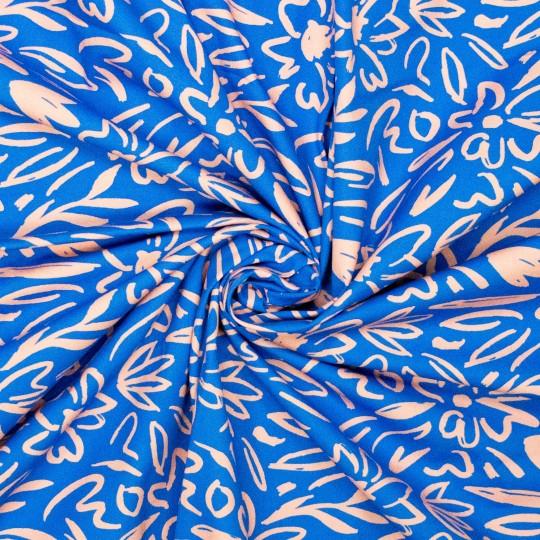 Canvas Flowers, Blau/Rosa