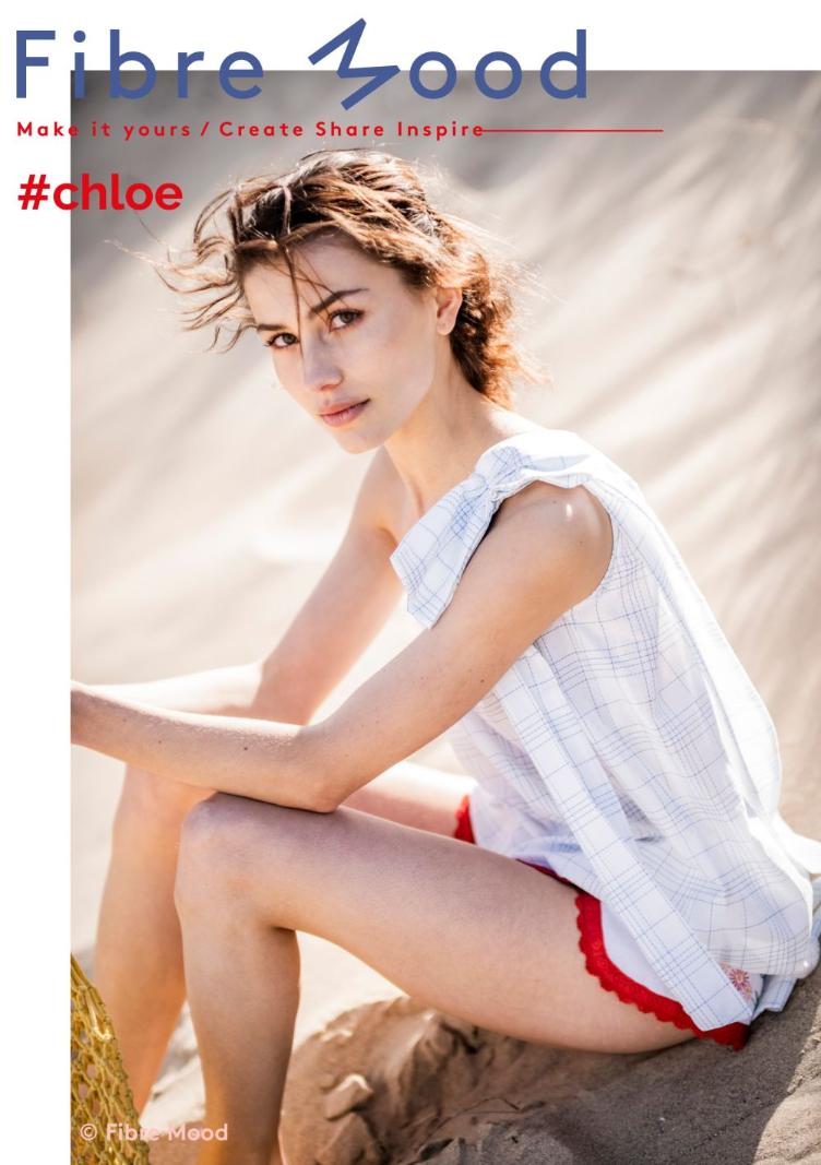 #chloe, Baumwolle, Karo Weiss/Blau