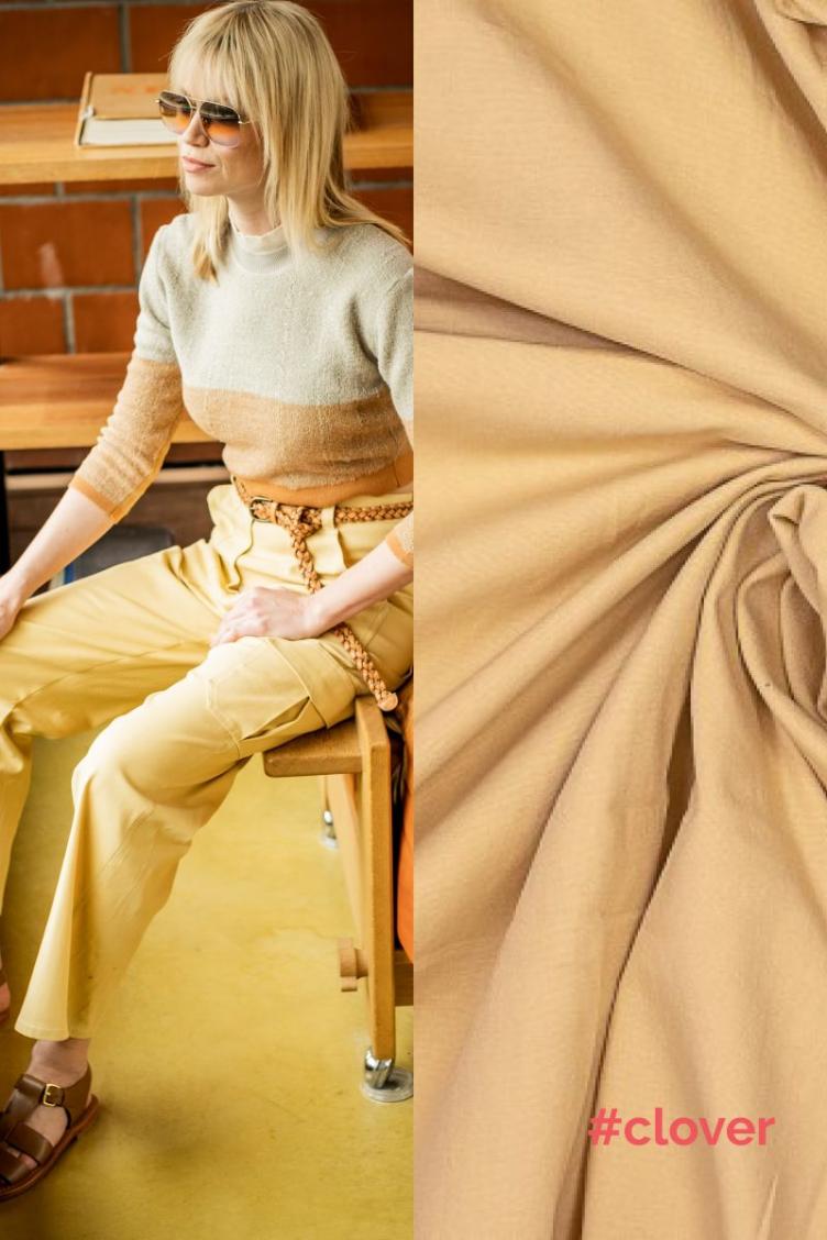 #clover, Jeansstoff Baumwolle Stretch, Lime