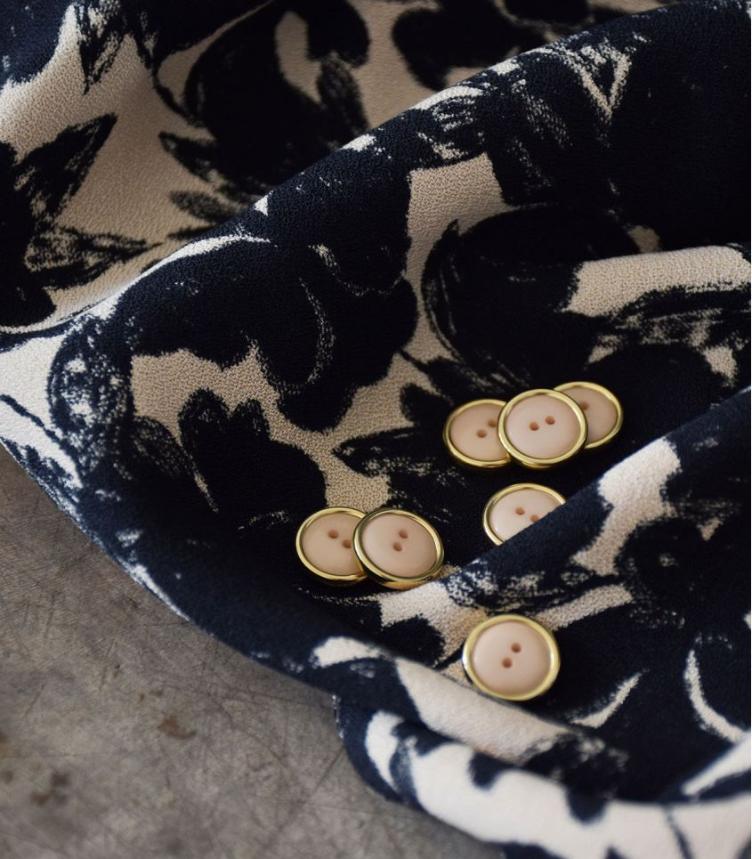 Crêpe Viscose, Midnight Garden, Singulière par Cousette