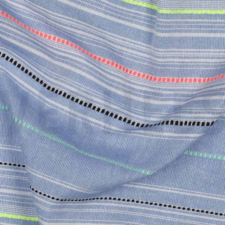 Denim Look Baumwolle, Stripes NEON