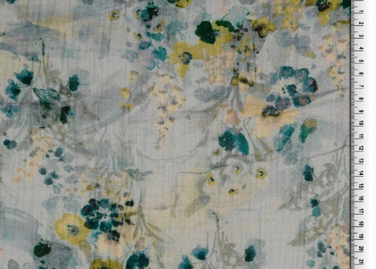 Double Gauze, Flower Dusty Mint
