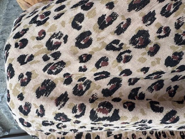 Double Gauze LEO klein, Beige & Schwarz