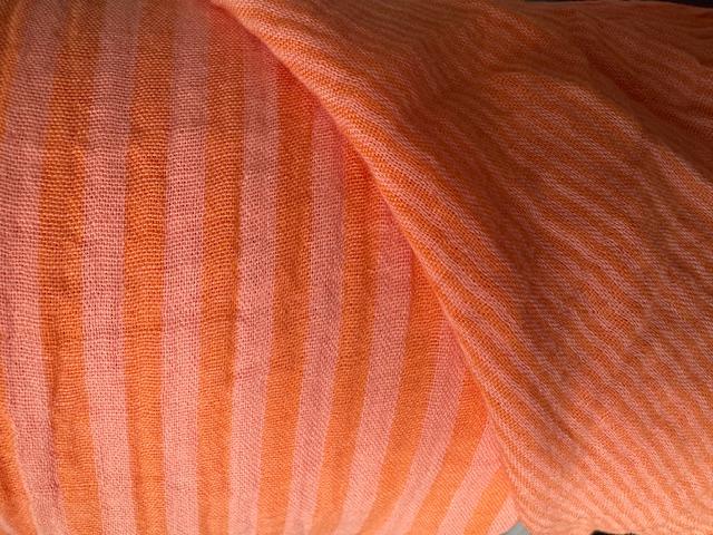 Double Gauze STRIPES `Pfirsich`
