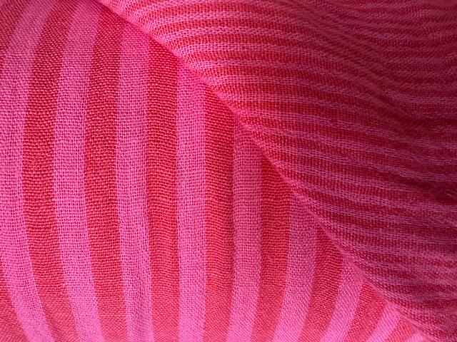 Double Gauze STRIPES `Pink`
