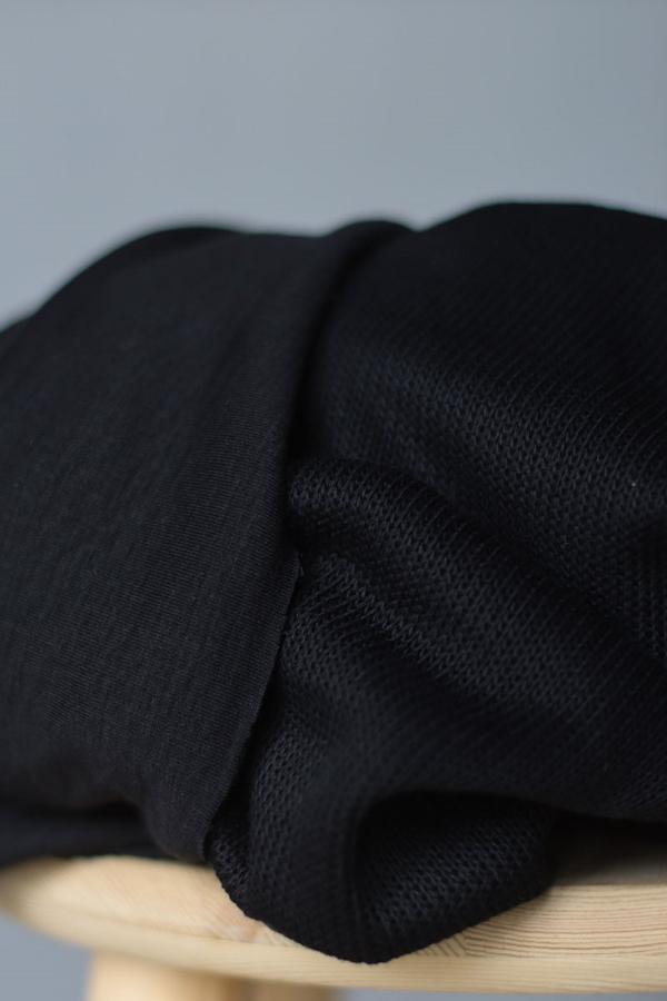 Doubleface Bio Knit, mind the MAKER, Schwarz