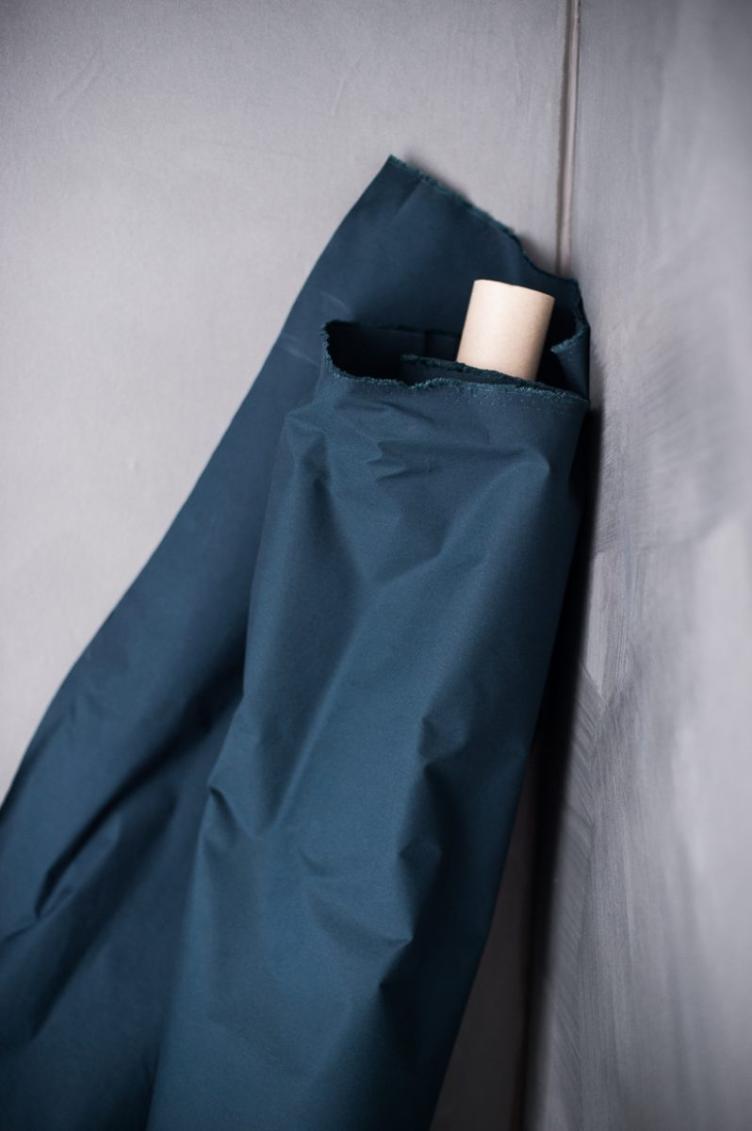 Dry Organic Oilskin, Midnight (Petrol) - 1