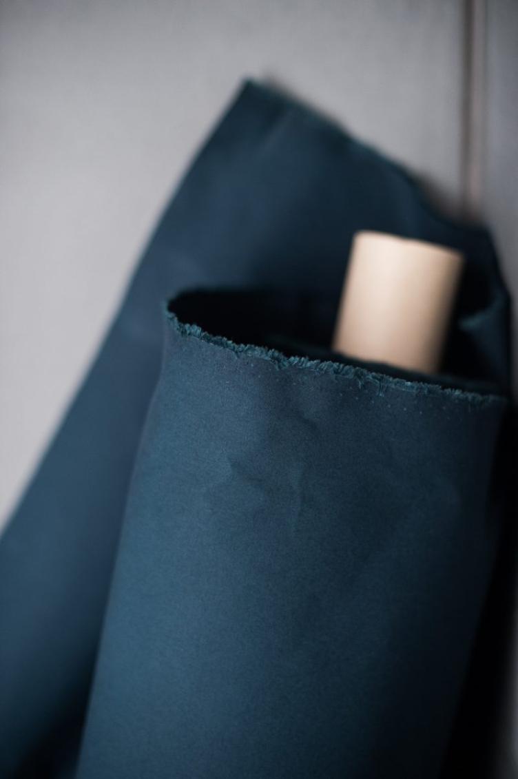 Dry Organic Oilskin, Midnight (Petrol) - 0