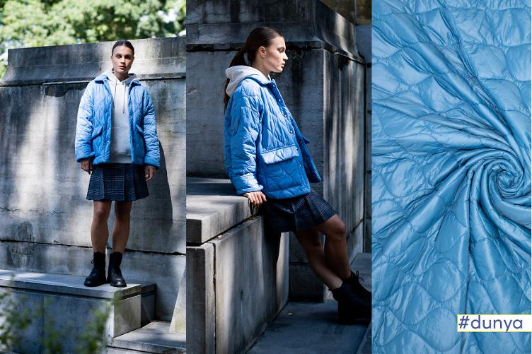 #dunya, Quilted Stepper Sky Blue