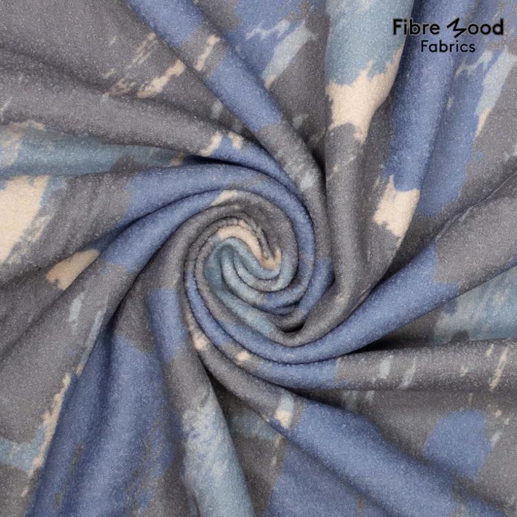 #dunya, Wool brushed, Viskose & Wolle, Blau/Grau - 0