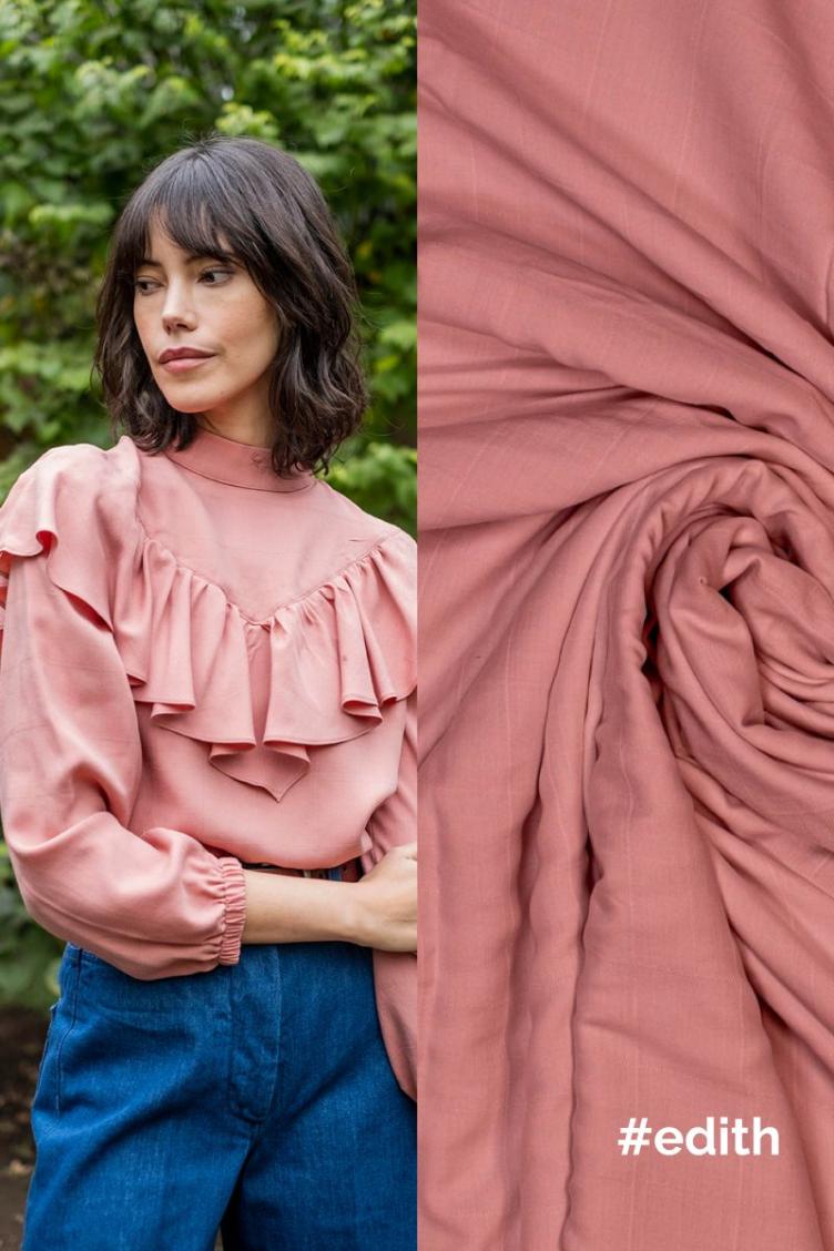 #edith, Tencel-Jacquard Checks, Desert Sand