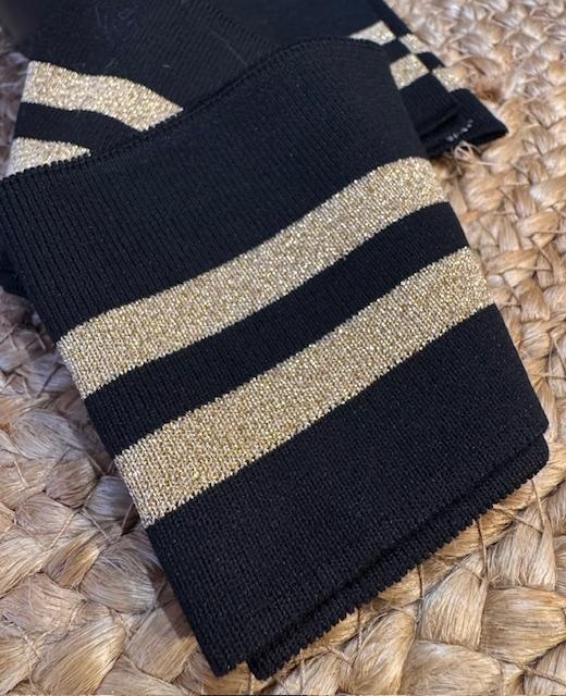 Fertig-Börtchen DELUXE, Schwarz/Gold, 1.20m