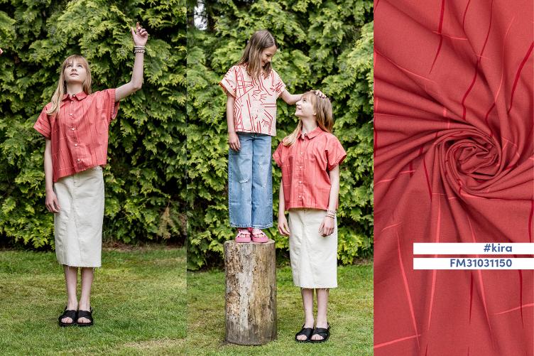 Fibre Mood #kira, Crossed Lines, Red
