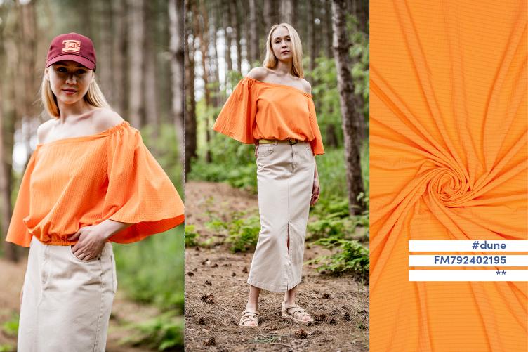 Fibre Mood #ocean, dune, Seersucker Orange - 0