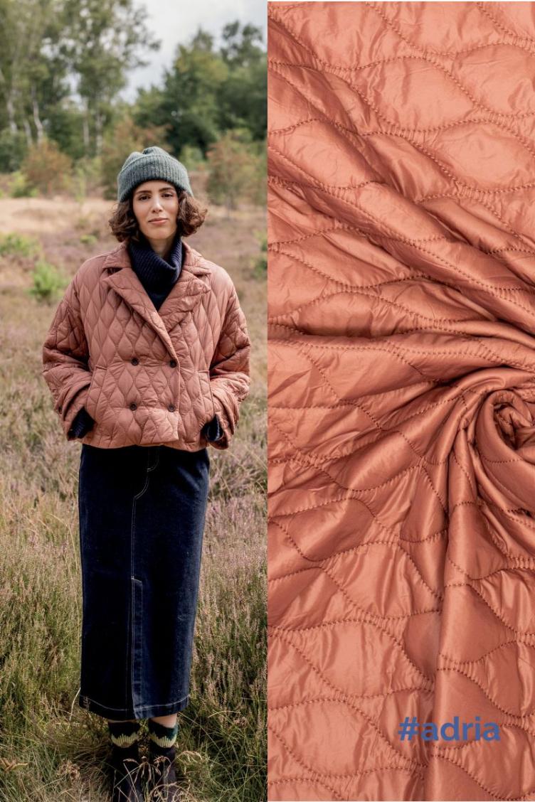 Fibre Mood Stepper/Quilt, Adria & Bay, Tobacco Braun