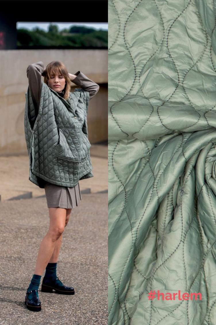 Fibre Mood Stepper/Quilt, Harlem & Reese, Dusty Green
