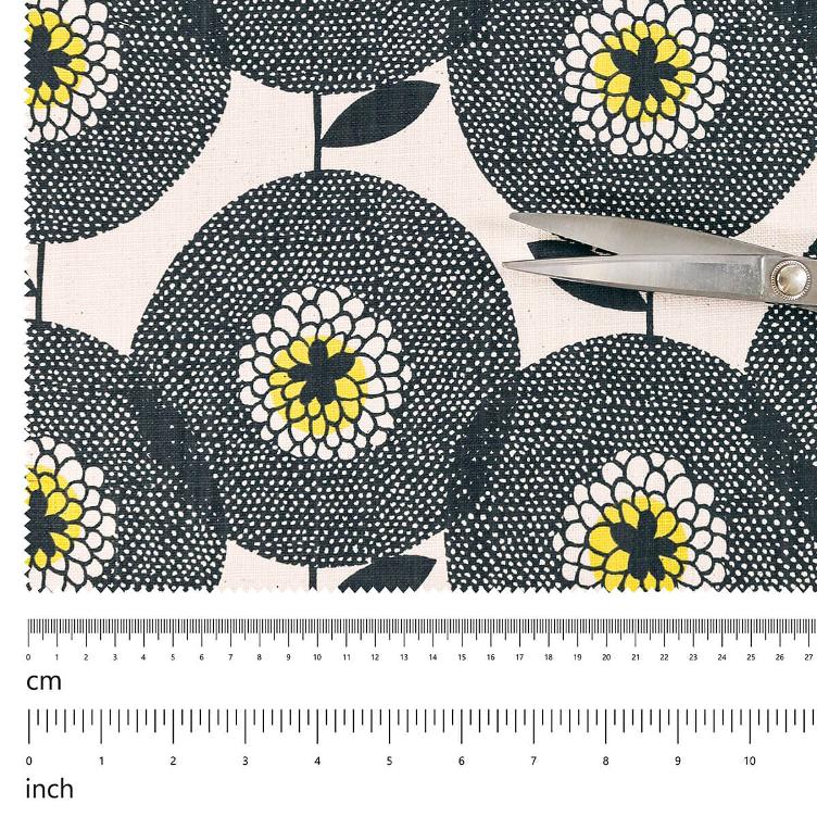 Flower Fields Penny Black | 50x150cm - 2