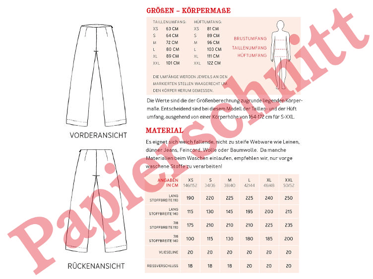 FRAU ELENA, Schlichte Hose mit geradem Bein, von Studio Schnittreif - 3