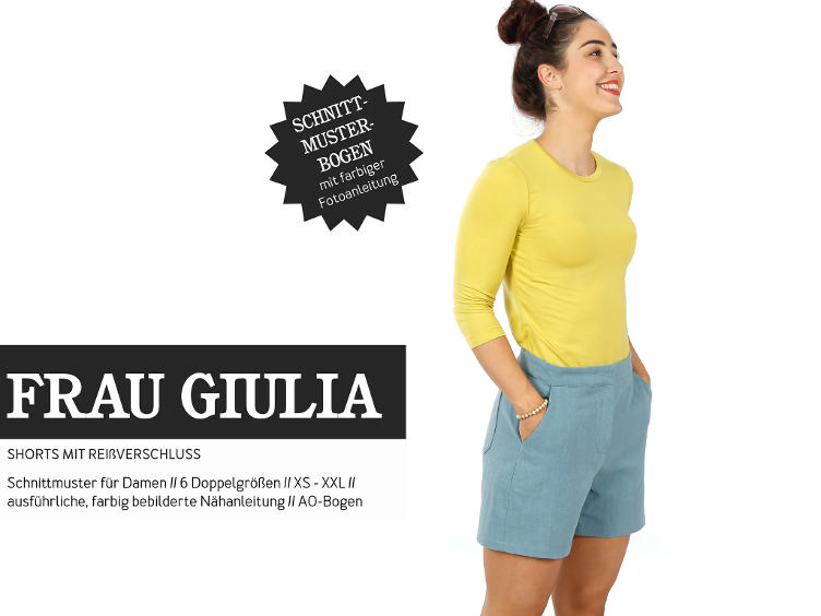 Frau GIULIA, Shorts mit Reissverschluss