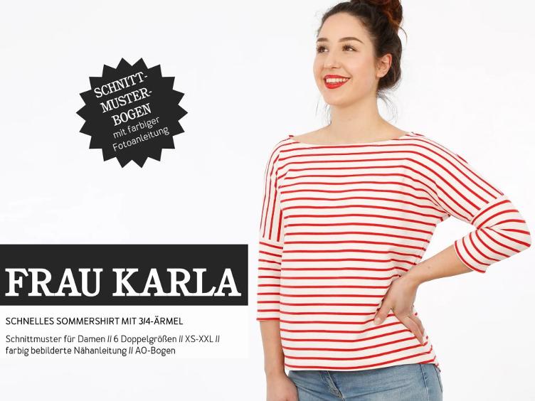 Frau KARLA, Sommershirt mit 3/4 Ärmel