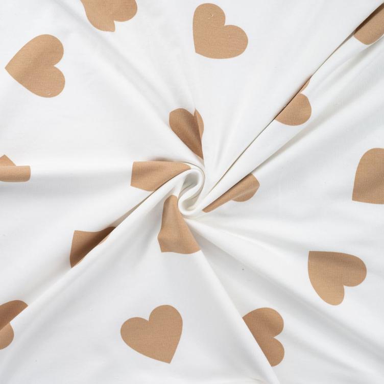 French Terry LOVE, Weiss/Beige