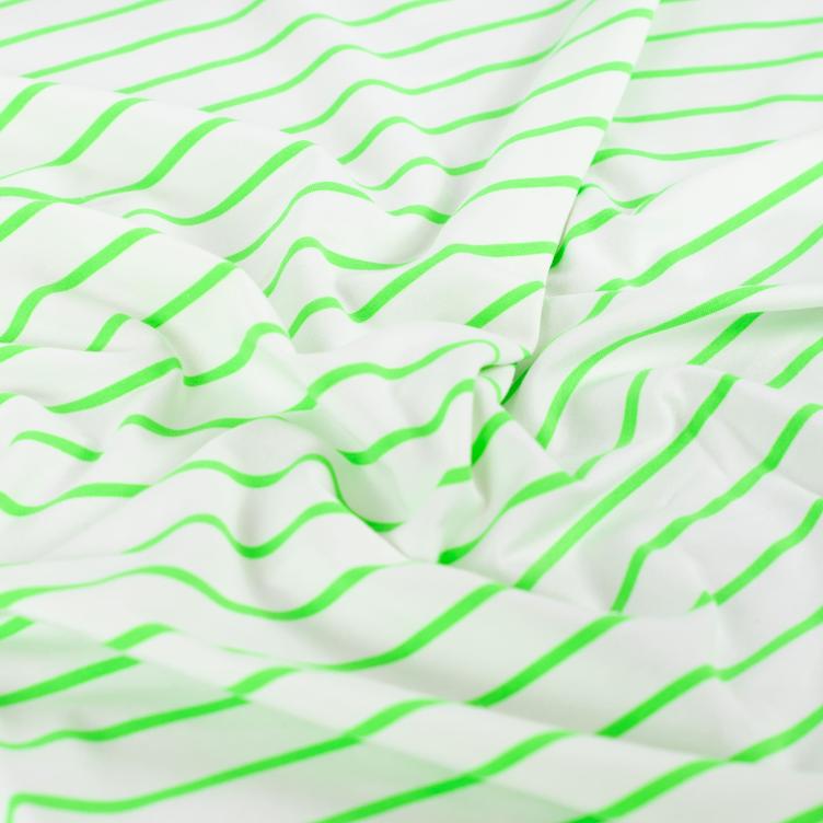 French Terry, Stripe Neon Green - 0