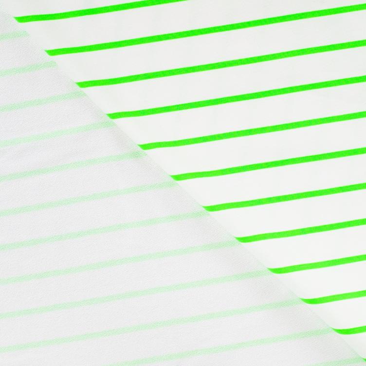 French Terry, Stripe Neon Green - 1