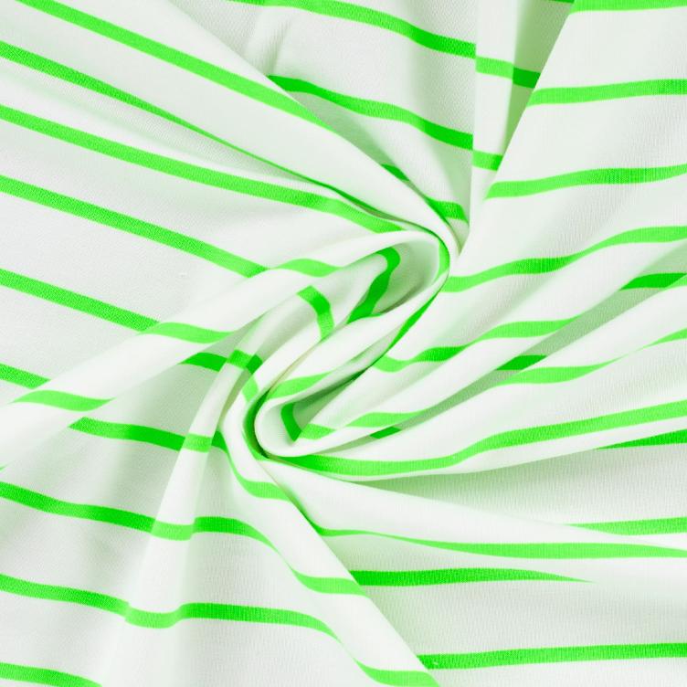 French Terry, Stripe Neon Green