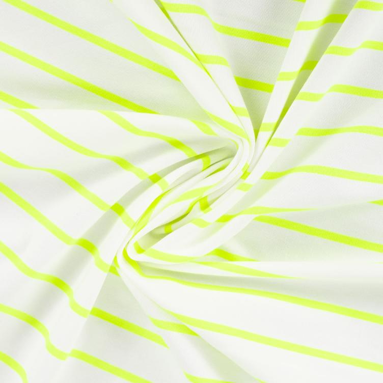 French Terry, Stripe Neon Yellow