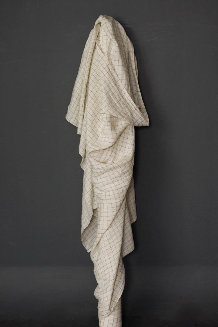 Greta Check EU Linen, White/Blue - 3