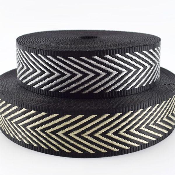 Gurtband Nylon, 38mm Herringbone