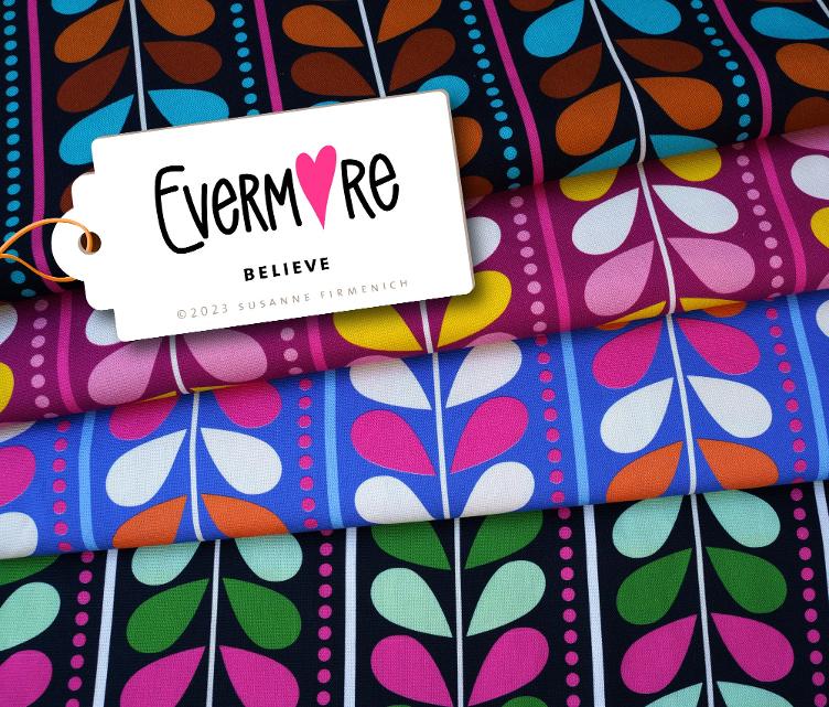 HAMBURGER LIEBE `Evermore`, Belive, Sweat Schwarz/Grün/Pink