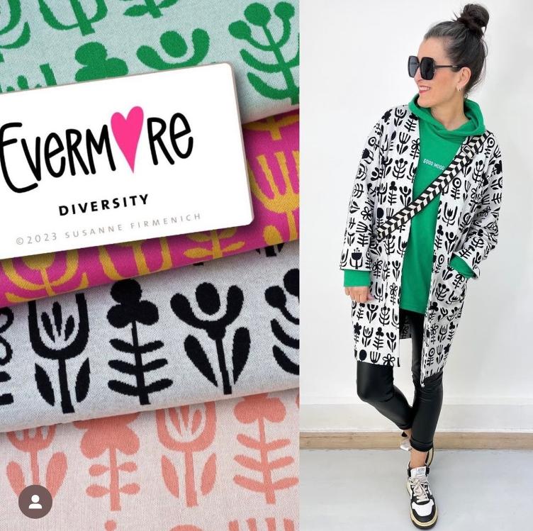HAMBURGER LIEBE 'Evermore', Diversitiy, Strick-Jacquard, Meringa/Schwarz
