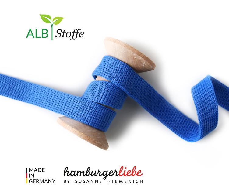 HAMBURGER LIEBE, Flachkordel/Hoodiekordel, Blau, 2cm